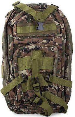 Aria Trade Military Backpack Backpack Camouflage 43x34x25cm in Green Color 30lt