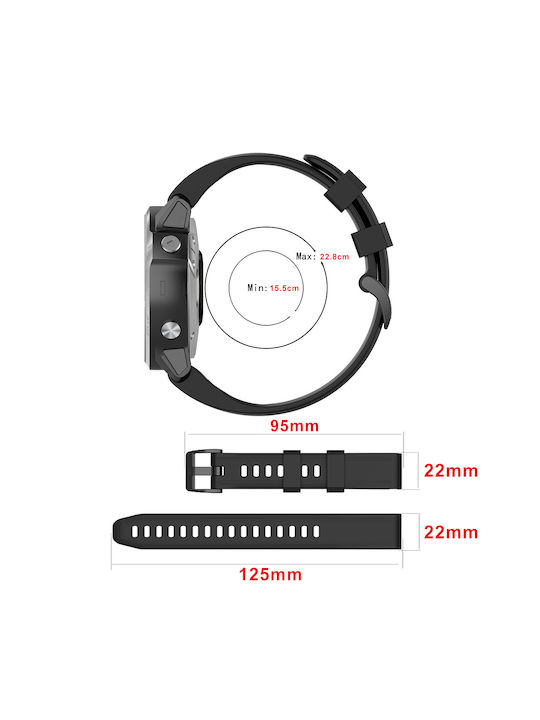 Sonique Stripe Armband Silikon Rosa (Garmin Fenix 5/5 Plus/6/6 Pro/7/Sapphire/EPIX gen2/Descent G1/Forerunner 935/945/955)