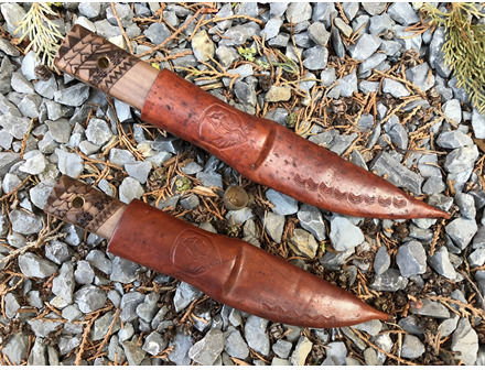 Condor Tool & Knives Indigenous Puuko Knife Brown in Leather Sheath