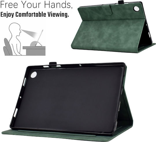 Embossed Smile Flip Cover Green for Huawei MatePad T 10 T 10s Honor Pad 6 X6