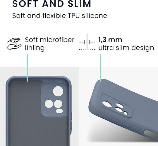 KWmobile Soft Slim Back Cover Silicone 1.3mm Blue (Vivo Y21)
