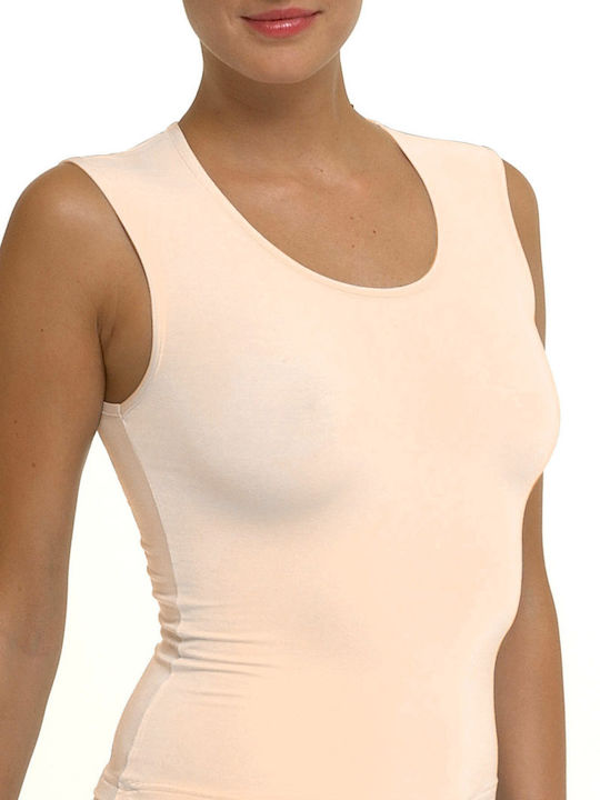 Helios Ärmellos Beige Damen T-Shirt