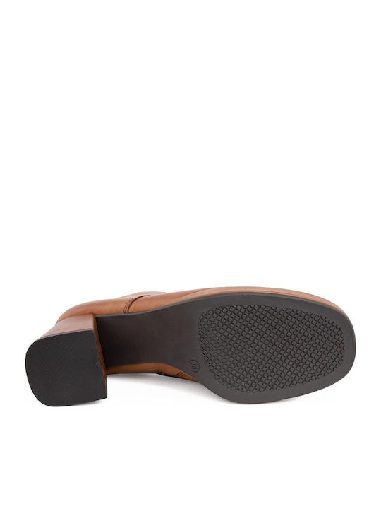 Ghete Dama De Piele Tabac Maro
