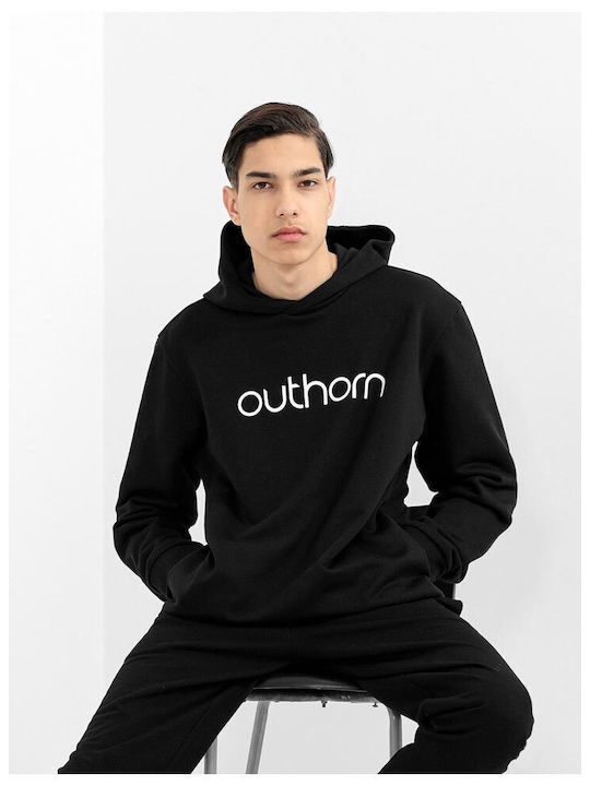 Outhorn Herren Sweatshirt mit Kapuze Schwarz