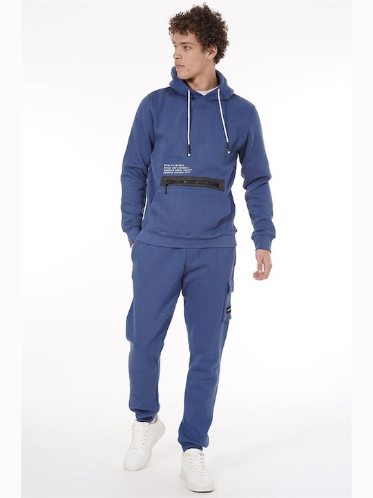 Sweatshirt with Hood Blue