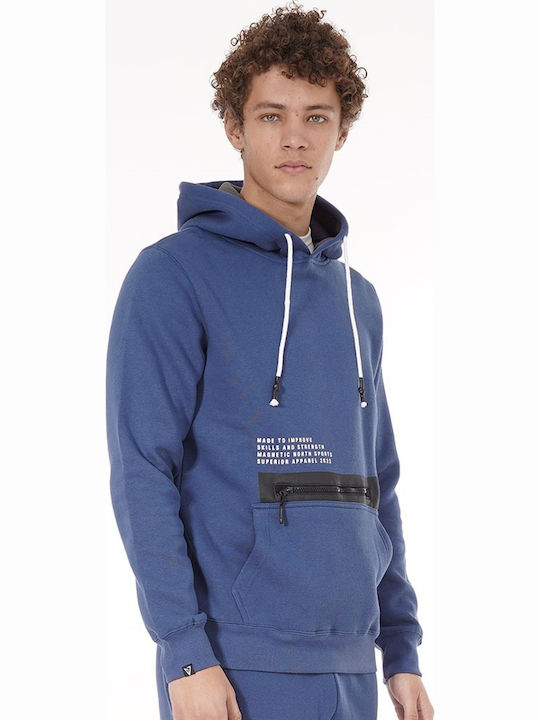 Sweatshirt with Hood Blue