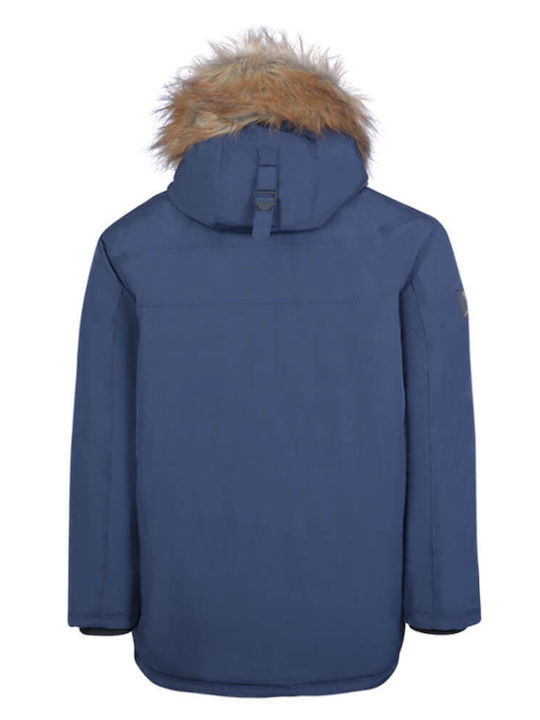 Prince Oliver Herren Winter Jacke Parka Winddicht Blau