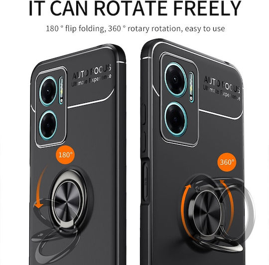 Magnetic Ring Kickstand Задна корица Силикон Черен (Redmi 10 5G)