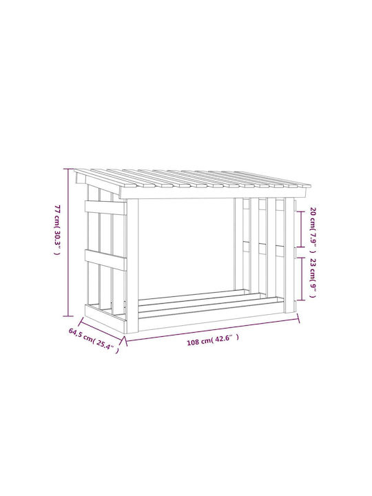 vidaXL Hölzernes Box Holzlagerung 108x64.5x77cm Weiß