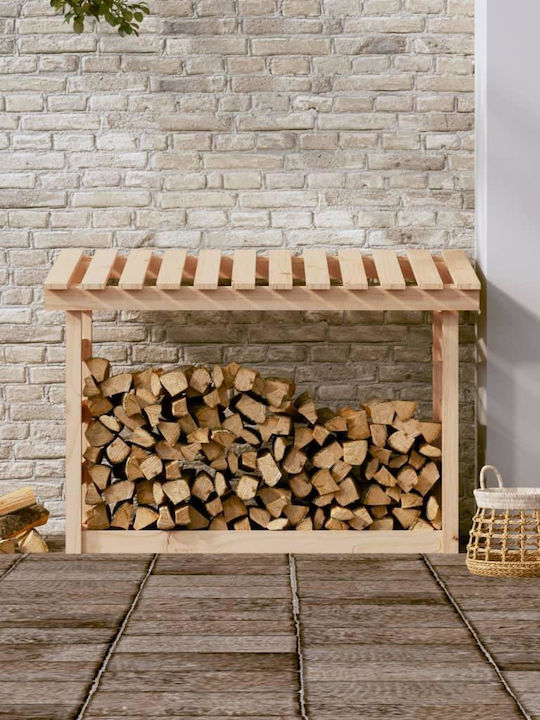 vidaXL Ξύλινο Κουτί Αποθήκευσης Ξύλων 108x64.5x78cm Μπεζ