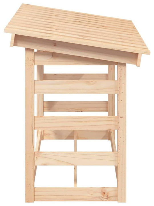 vidaXL Ξύλινο Κουτί Αποθήκευσης Ξύλων 108x64.5x78cm Μπεζ