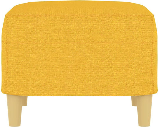 Stoff Fußhocker Gelb 50x41x41cm