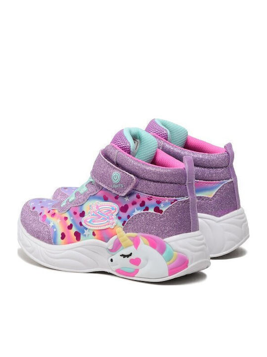 Magical Dreamer Kids Sneakers High with Scratch Pink