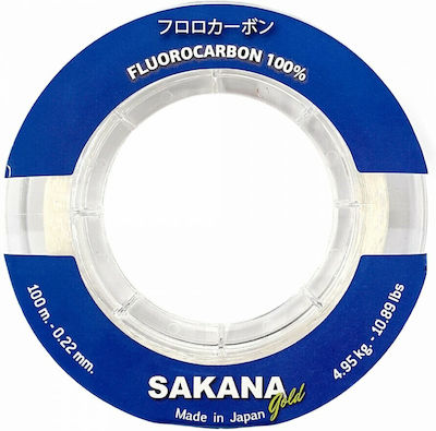 Sakana Gold Angelschnur Fluorocarbon Gold 100m / 0.22mm / 4.95kg