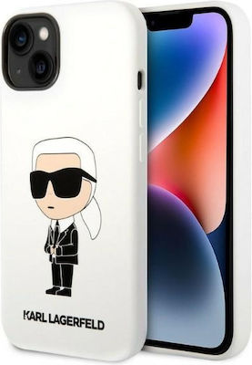 Karl Lagerfeld Ikonik NFT Silicone Back Cover White (iPhone 14 Plus)