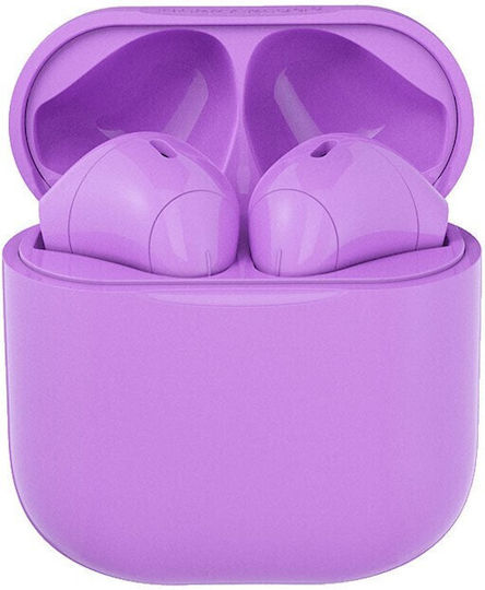 Happy Plugs Joy In-ear Bluetooth Handsfree Earphones with Sweat Resistance and Charging Case Purple