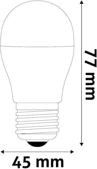 Avide ABMG27NW-2.9W LED-Lampe 2.9W 90mm für Fassung E27 und Form G45 Naturweiß 470lm