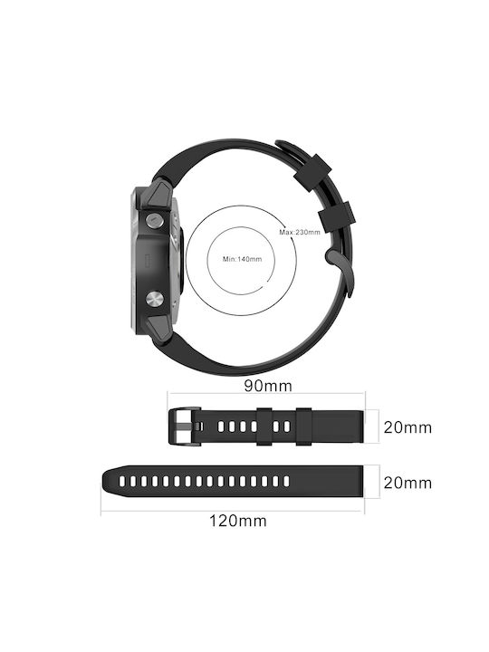 Sonique Curea Silicon Negru (Huawei Watch GT3 42mm/GT3Pro 43mm/GT2 42mm)