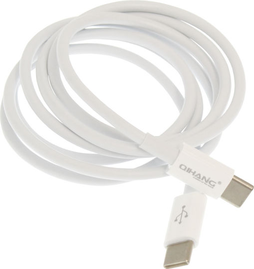 QIHANG QIHANG USB Type-C Cable USB-C Male - USB-C 60W PD White 1.2m