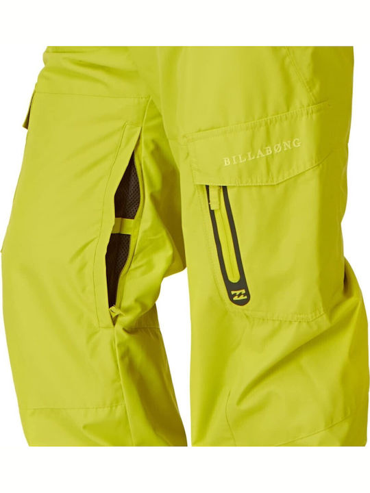 Billabong Cad Q6PM02BIW4-6636 Ανδρικό Παντελόνι Σκι & Snowboard Κίτρινο
