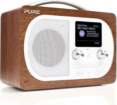 Pure Evoke H4 Tabletop Radio Electric DAB+ with Bluetooth and USB Walnut