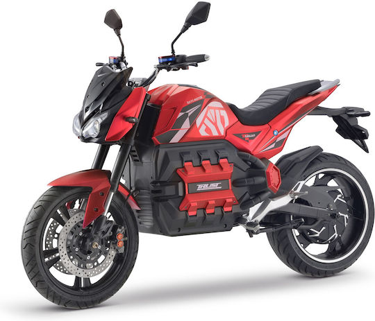 E-Odin Scooter Electric Putere 6000W cu Viteză Maximă 100km/h Autonomie 210km Roșu Culoare