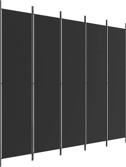vidaXL Decorativ Paravan Tesatura cu 5 Panouri 250x220cm