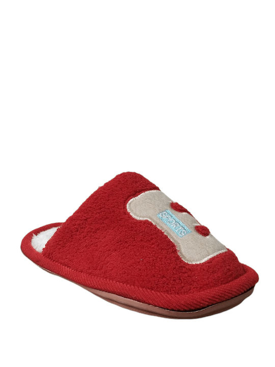 To Be Yourself Winter Kids Slippers Red - Red