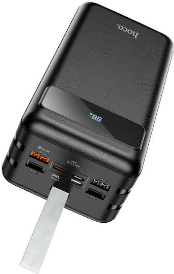 Hoco J86B Външна Батерия 60000mAh 18W с 4 USB-A Изходни Порта и USB-C Изходен Порт Power Delivery Черна