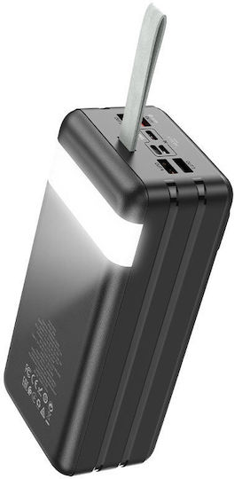 Hoco J86B Външна Батерия 60000mAh 18W с 4 USB-A Изходни Порта и USB-C Изходен Порт Power Delivery Черна