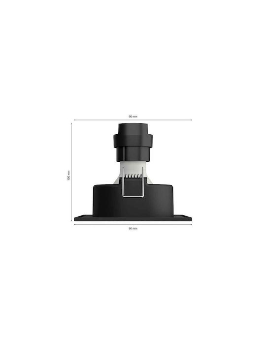 Philips Centura Square Metallic Recessed Spot with Integrated LED RGBW Silver 9x9cm. 1pcs