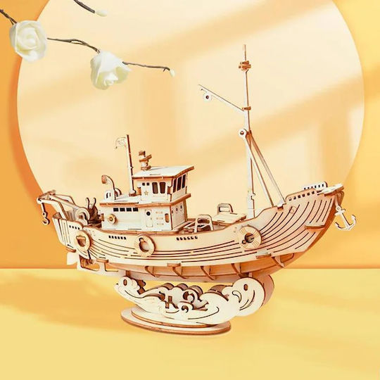 Robotime Wooden Construction Toy Fishing Ship for Children 14+ years old+ Years