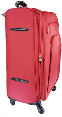 Diplomat Μεσαία Βαλίτσα με ύψος 68cm σε Κόκκινο χρώμα