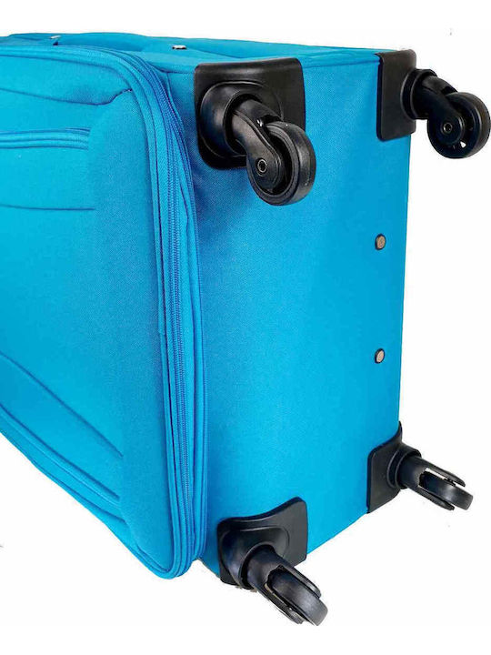 Diplomat Medium The Quattre Collection Medium Fabric Petrol Suitcase With 4 Wheels Height 68cm