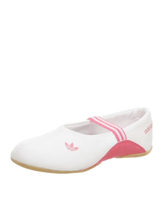 Kids Ballerinas Mary J 2 with Elastic Strap White