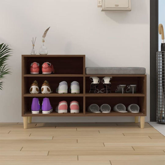 Suport pentru pantofi cu 5 Rafturi Brown Oak L102xW36xH60cm