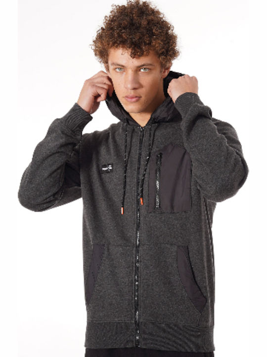 Men's Sweatshirt with Hood Pencil Melange