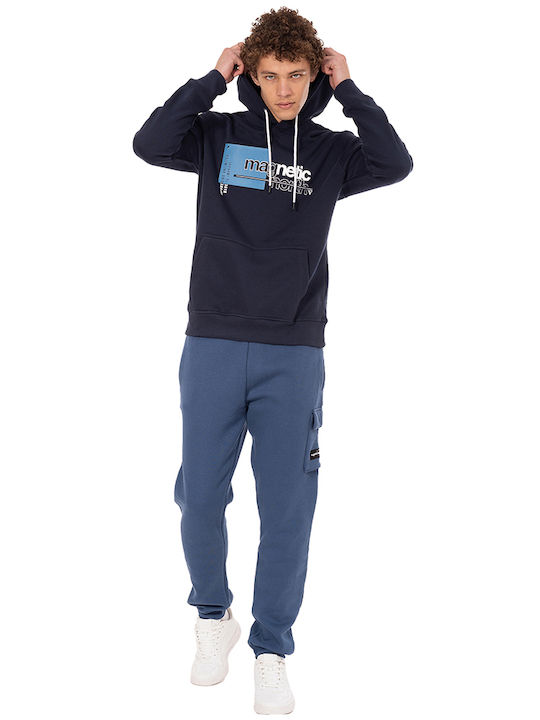 Sweatshirt with Hood Navy Blue