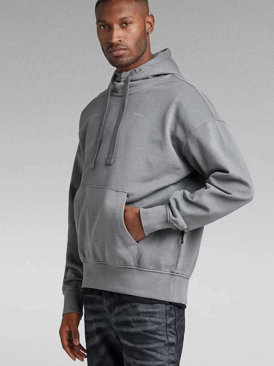 Garment Dyed Φούτερ με Κουκούλα Granite