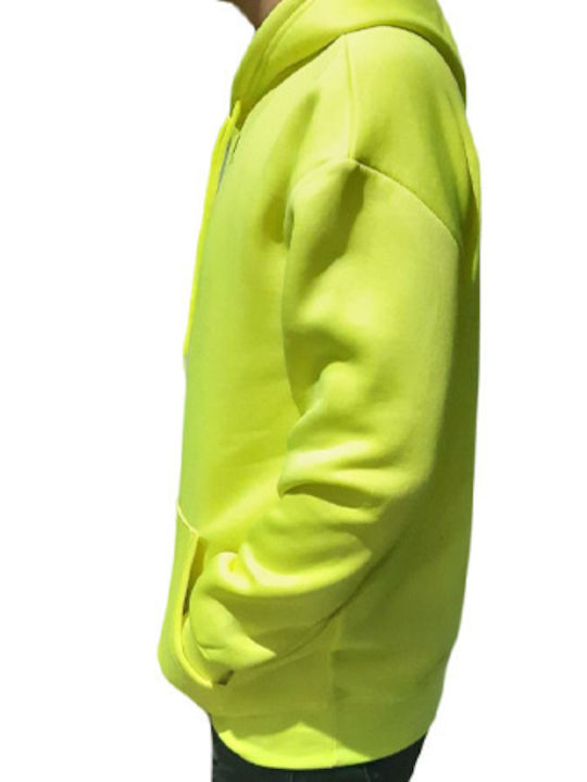 Sweatshirt Solid Color Fluo Yellow