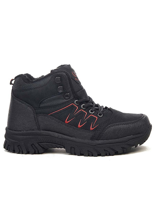 Men's Boots with Diaper BLACK SEA 86768 Black-red