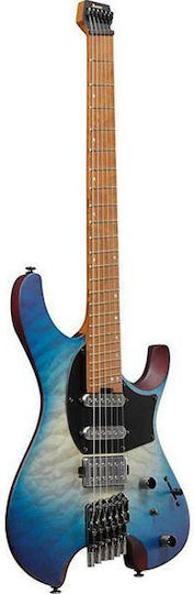 Ibanez QX54QM-BSM Ηλεκτρική Κιθάρα με HSS Διάταξη Μαγνητών Blue Sphere Burst Matte με Θήκη