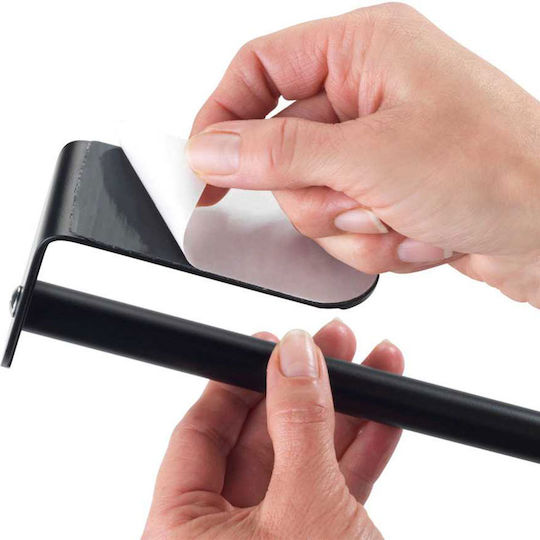 Wenko Wall Mounted Metallic Paper Towel Holder Nio Black 27.5x4.5x7cm 53214100