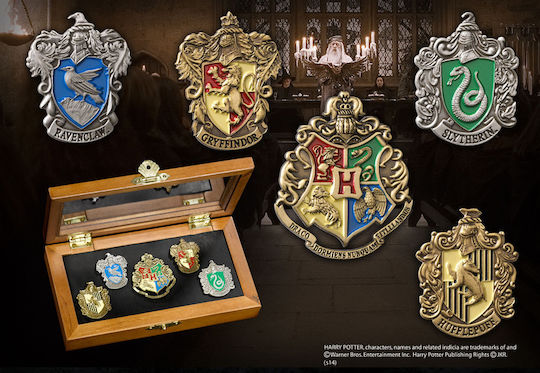 The Noble Collection Badge Harry Poter Hogwarts House Harry Potter 5pcs