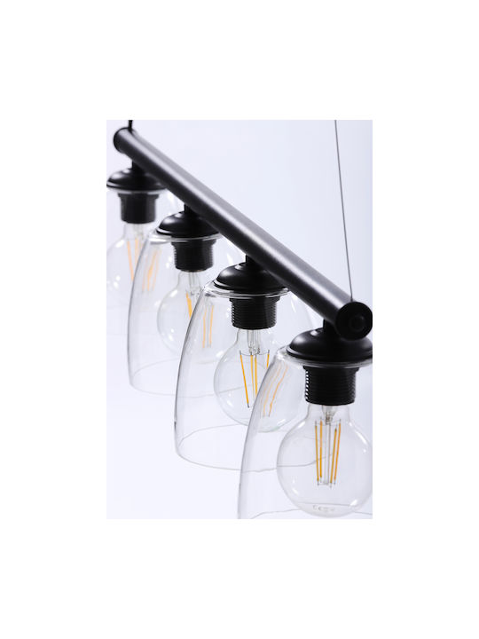 NG Santas Pendant Chandelier Rail for 4 Bulbs E27 Black