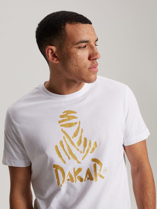 Dakar-T-Shirt mit Aufdruck DKR VIP 0123 - WEISS