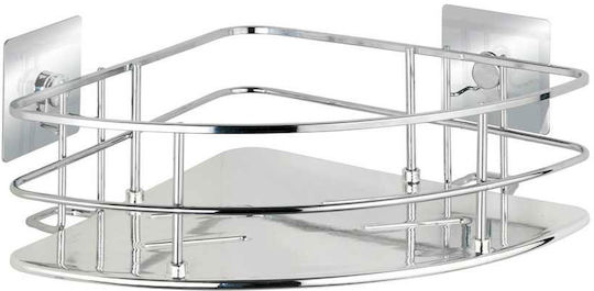 Wenko Quadro Γωνιακή Επιτοίχια Ραφιέρα Μπάνιου Inox με 1 Ράφι 27.5x19.3x10cm Wenko Quadro Γωνιακή Επιτοίχια Ραφιέρα Μπάνιου Inox με 1 Ράφι 27.5x19.3x10cm