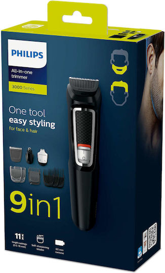 Philips Multigroom Series 3000 Set Rechargeable Hair Clipper Black MG3740/15