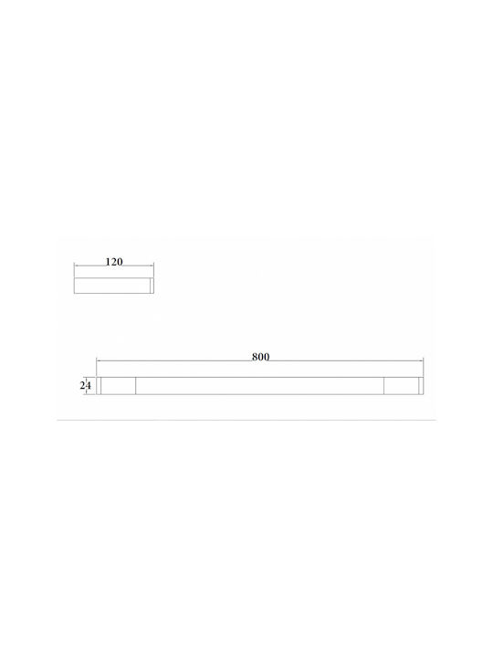 Sparke Palmia 14 Double Wall-Mounted Bathroom Rail ​80x2.4cm Black