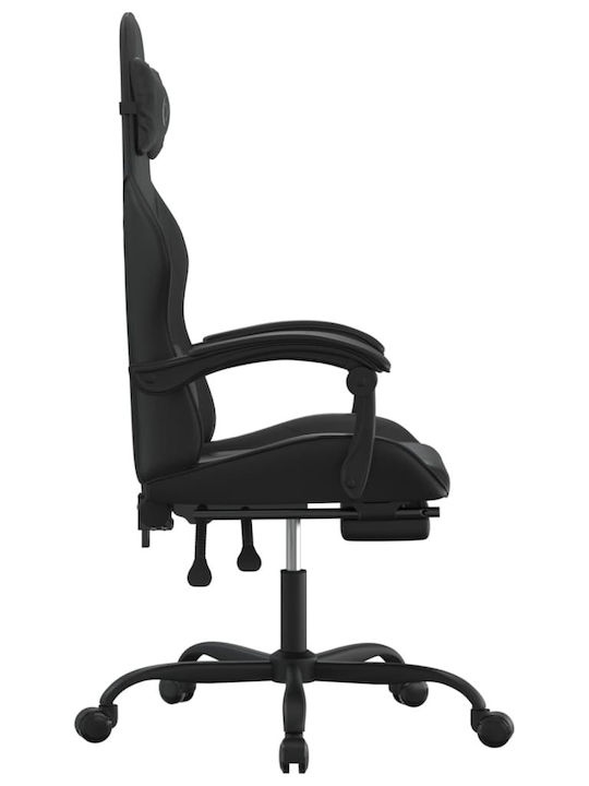 vidaXL 3143886 Καρέκλα Gaming Δερματίνης με Υποπόδιο Μαύρο